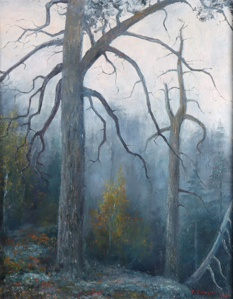 Thorleif Haugen, skog. Maleri.