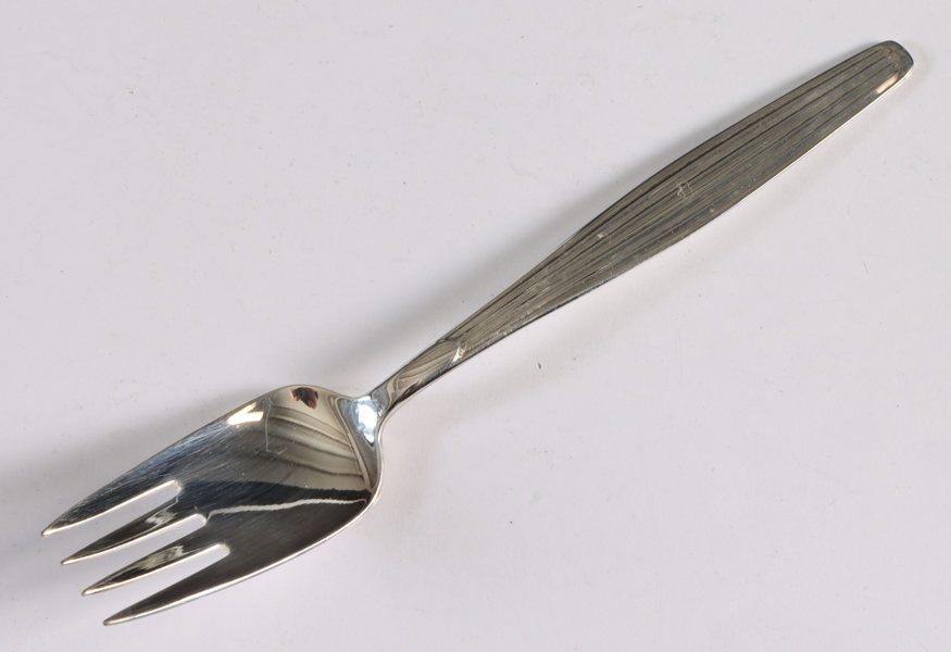 8 kakegafler i sølv, Åre