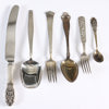 6 div. deler bestikk i sølv.