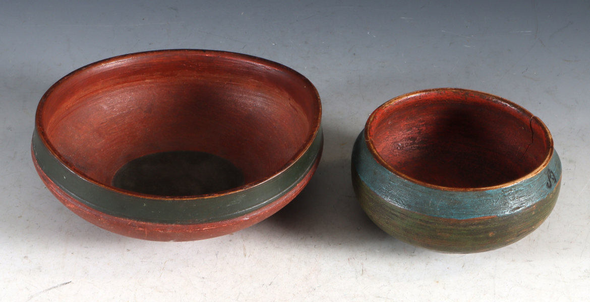 2 små ølboller/einskillskopper, 1800 t.