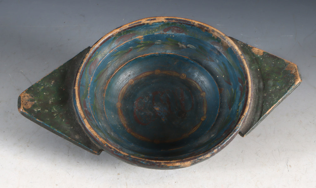 Liten dekorert vengebolle, 1800 t.