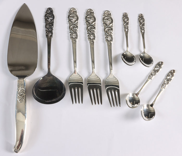 9 deler bestikk, Telesølv.