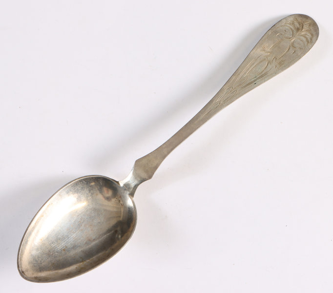 Skje i sølv, H. Imsland. 1800 t.