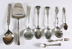 9 diverse deler sølvbestikk.