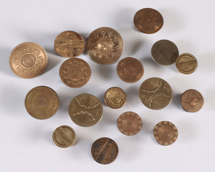 Samling knapper, 18/1900 t.