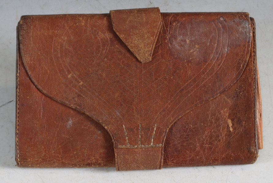 Lommebok i skinn, 1841.