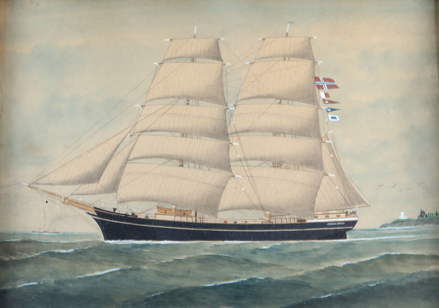 Skuteakvarell, Fredrik-Steen. 18/1900 t.