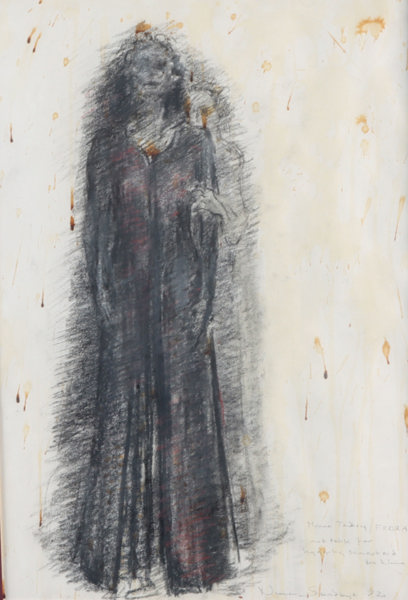 Nina Sundbye, to mennesker. Tegning.