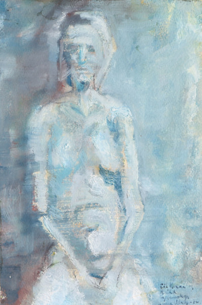 Usignert, akt 1976. Maleri.