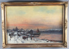 Sigvart Simensen, kystmiljø. Maleri.