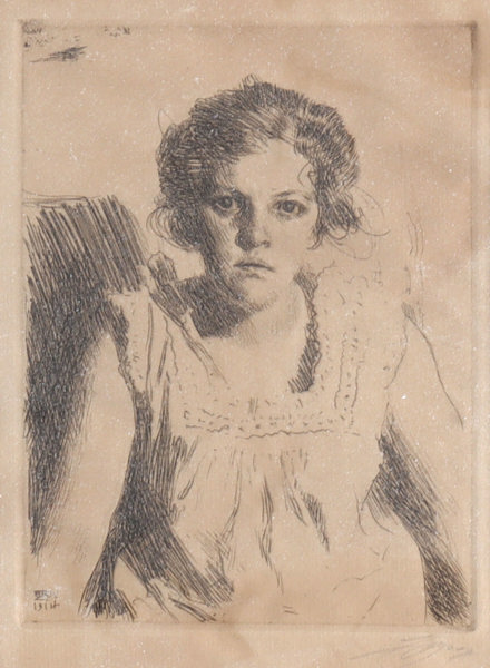 Anders Zorn, Frida. Radering