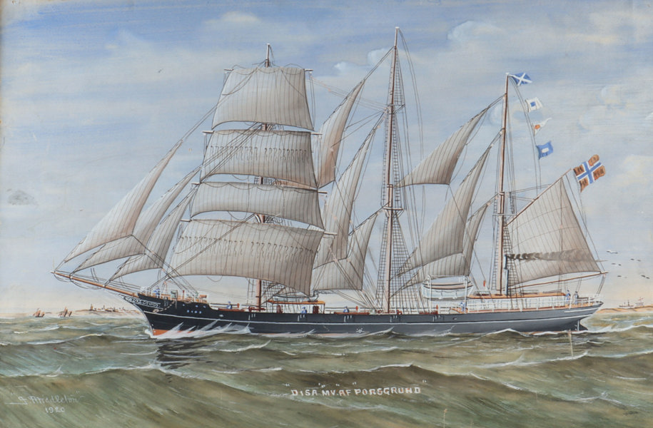 Skuteakvarell, Disa af Porsgrund.