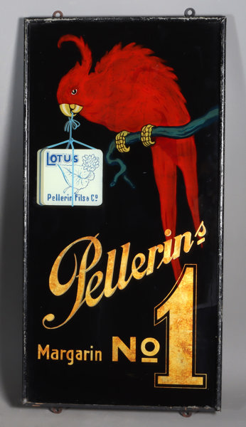 Skilt i glass, Pellerins Margarin No 1.