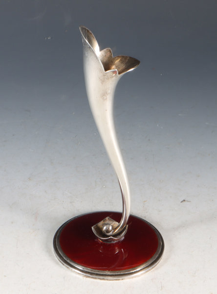 Orkidevase i sølv og emalje, Tostrup.