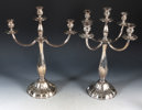 2 kandelabere, sølvplett.