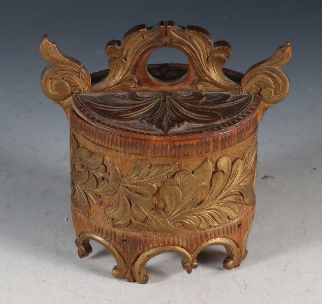 Utskåret tine/boks, tidlig 1900 t.