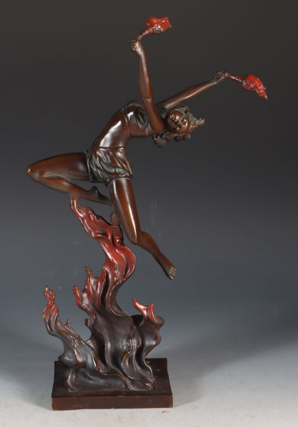 Skulptur i bronse, flammedanser.