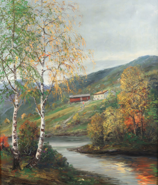 Sigvart Simensen, gård. Maleri.