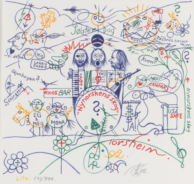 Oddvar Torsheim, komposisjon. Litografi