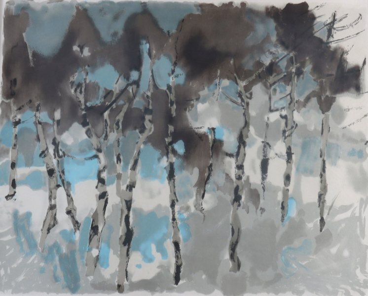 Erling Enger, trær. Litografi