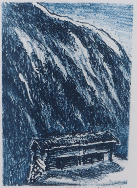 Reidar Fritzvold: landskap. 3 Litografier
