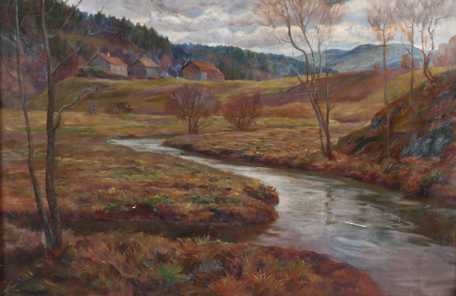 Otto Hennig, landskap. Maleri