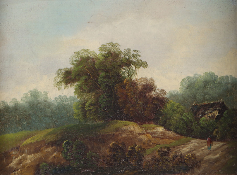 Hermann Clementz, landskap. Maleri.