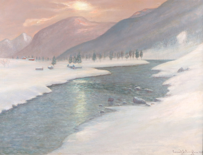 Conrad Selmyhr, vinter. Maleri