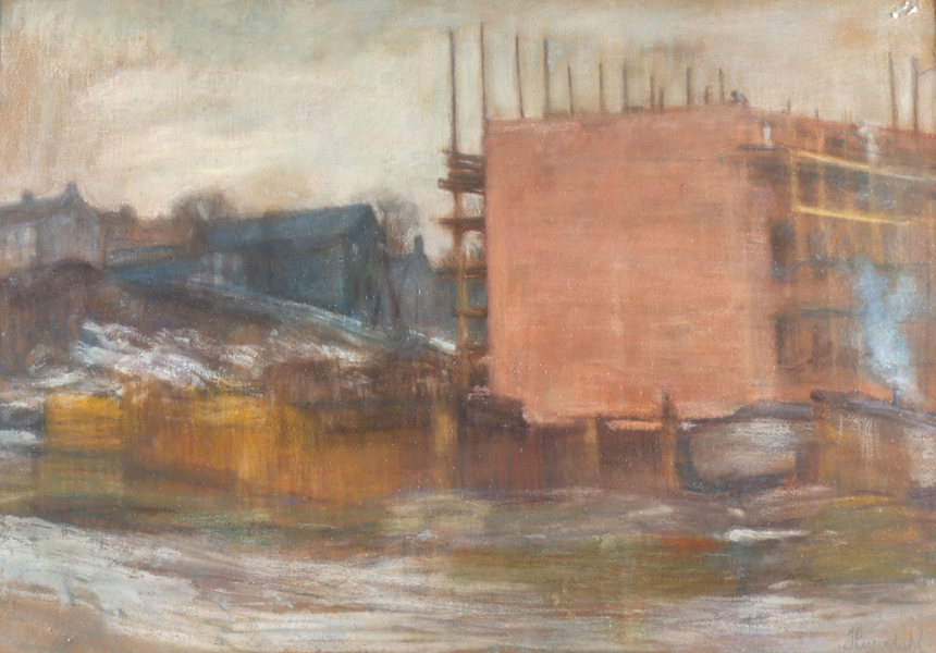 Hans Heyerdahl, hus. Blandingsteknikk