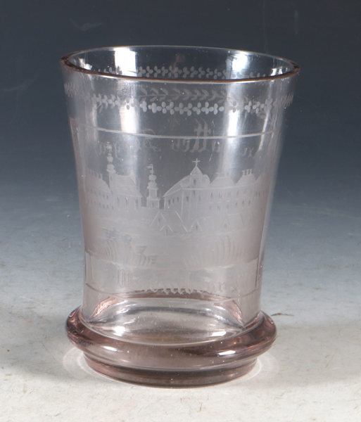 Dekorert glass, Tyskland 17/1800 t.