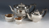 Teservise i sølv, 4 deler. England.