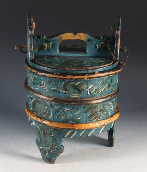 Rosemalt grautspann, 1853.