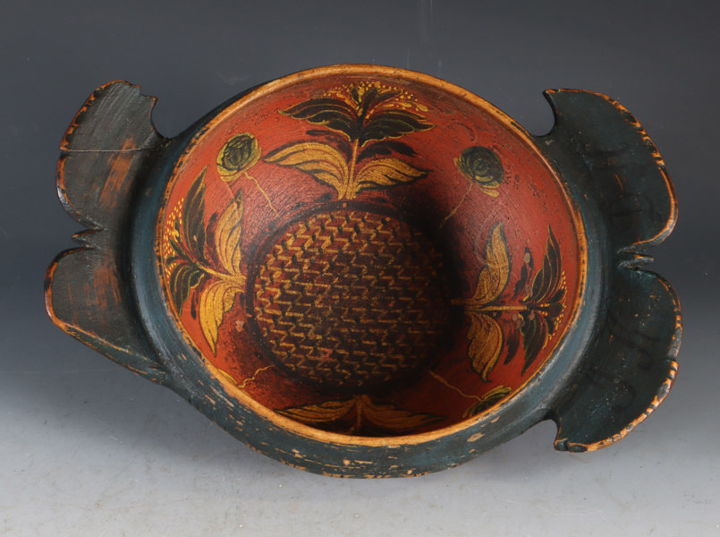 Rosemalt vengebolle, 1800 tallet.