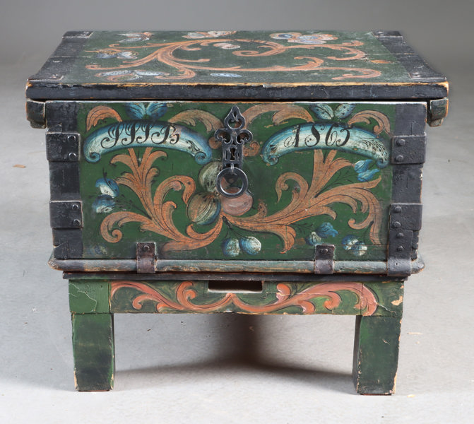 Rosemalt ferdaskrin 1865