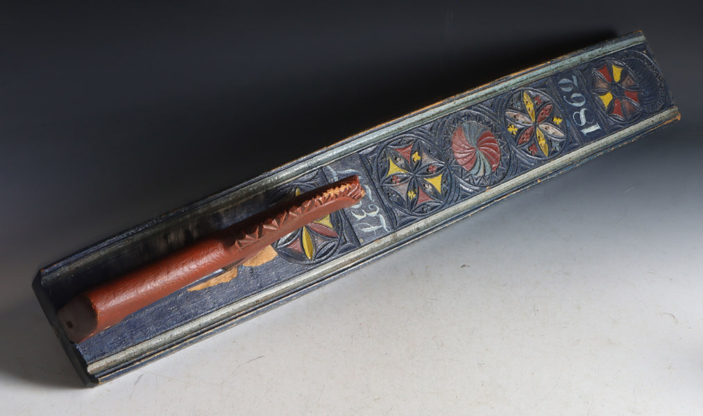 Utskåret mangletre, 1862