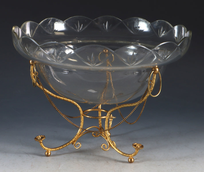 Glassbolle med stativ, tidlig 1900 t.