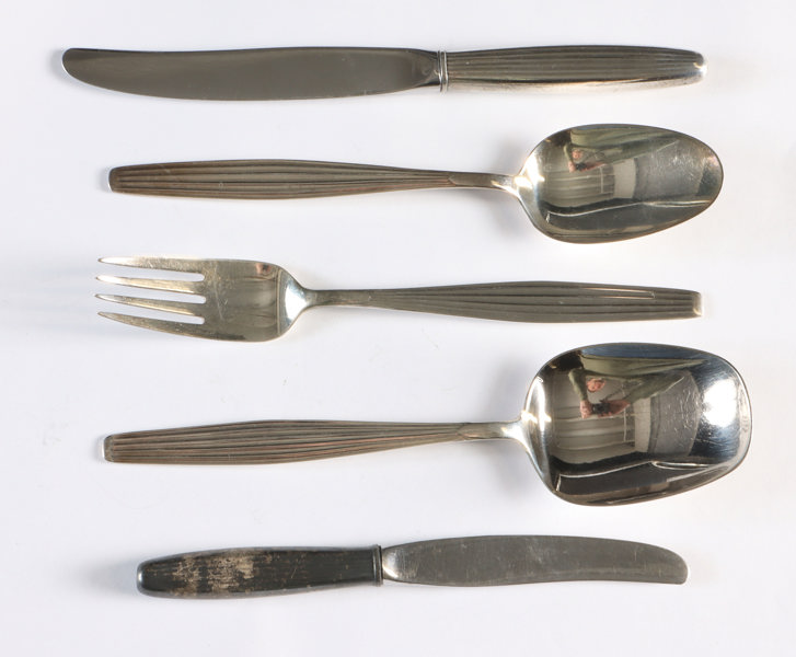 5 deler bestikk i sølv, Åre.