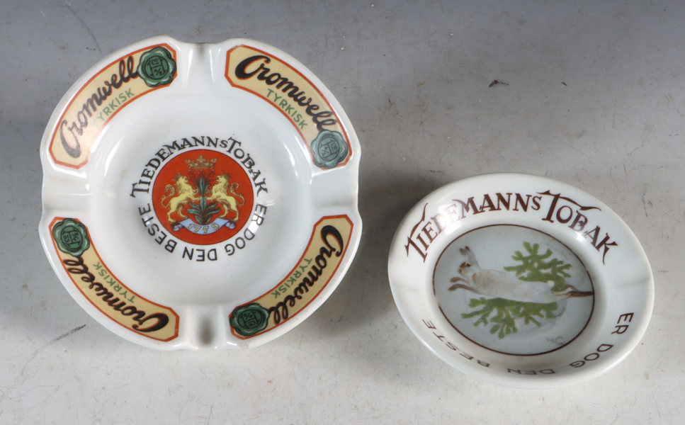 2 askebeger, Tiedemanns Tobak. PP