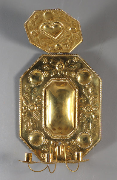 Lysskjold i messing, 1800 t.