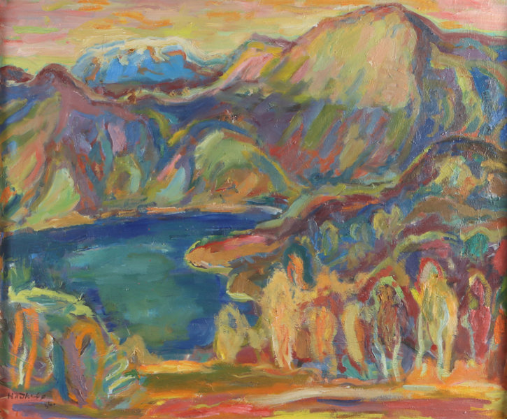 Gunnar Haukebø, fra Haukebø. Maleri.