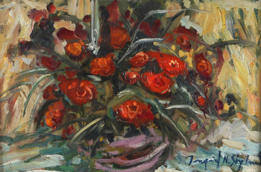 Ingrid N. Søyland, stilleben. Maleri.