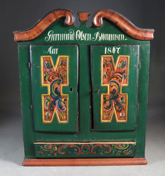 Rosemalt hengeskap, Thomas Luraas 1867