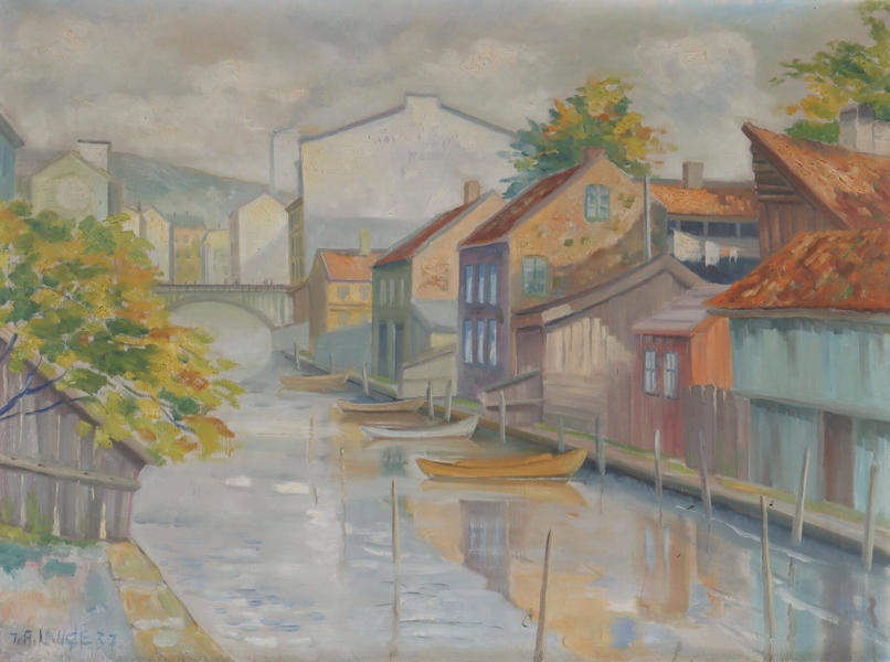 T. A. Lande, elv. Maleri