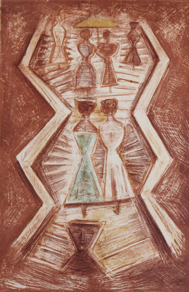 Massimo Campigli, Scalinata. Litografi.