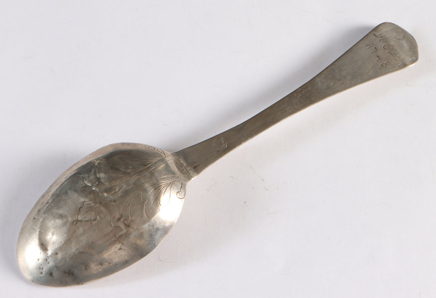 Skje i sølv, Norge 1748.