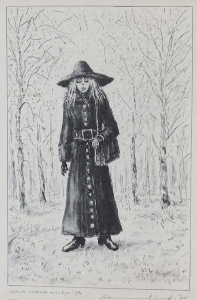 Gøsta Hammarlund, eventyr. Litografi.