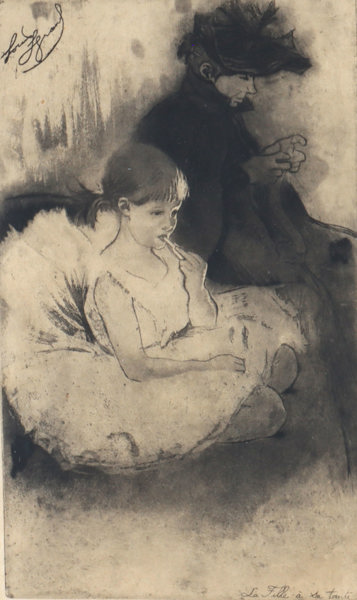 Louis Legrand, jente. Etsning.