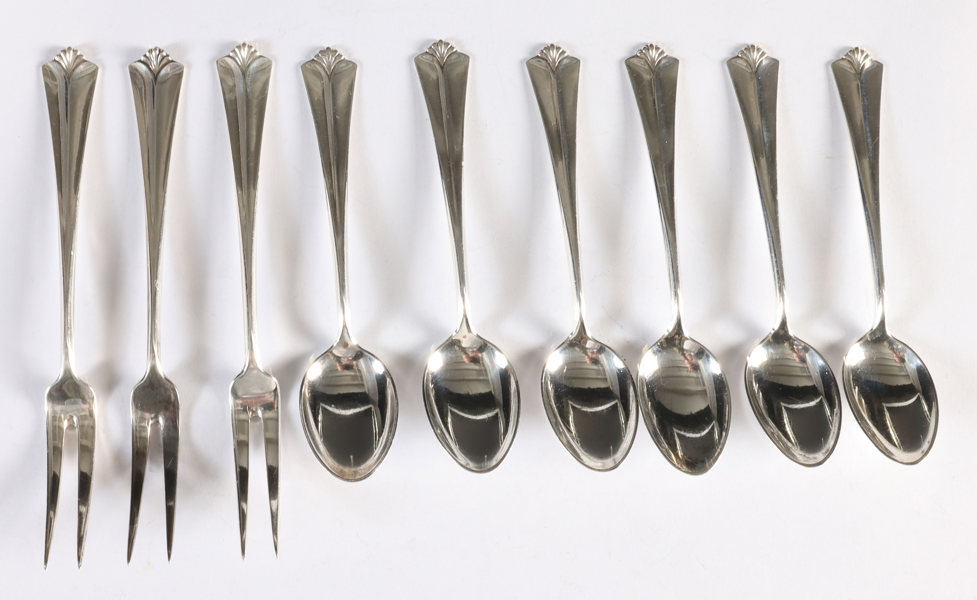 9 deler bestikk, Rådhus med vifte.