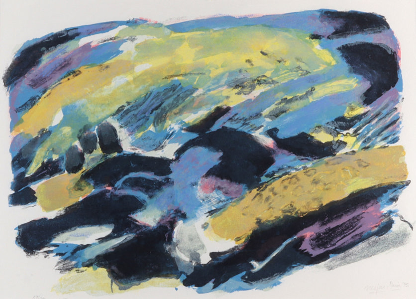 Carl Nesjar, kyst. Litografi.