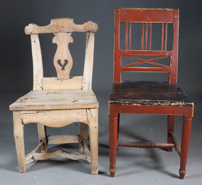 2 bondestoler, 17/1800 tallet.